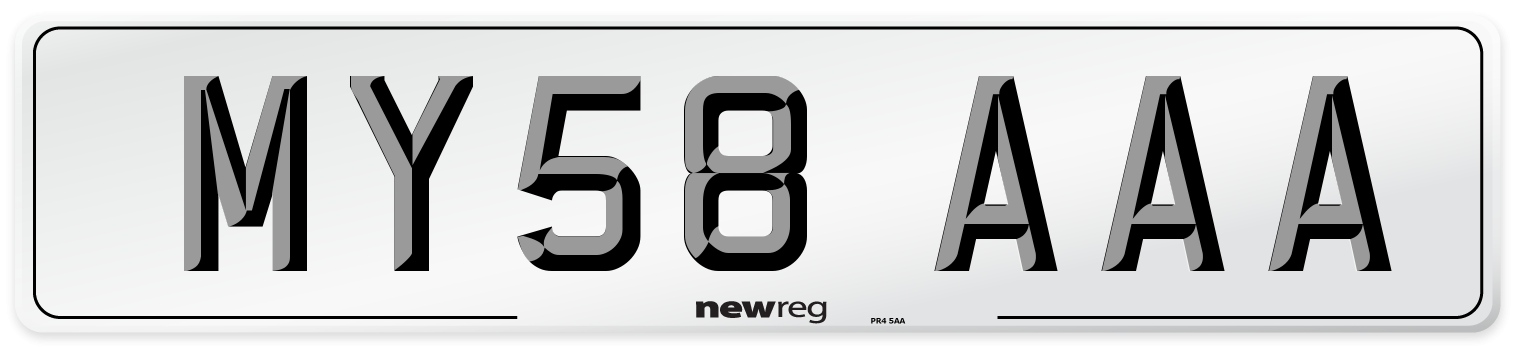 MY58 AAA Number Plate from New Reg
